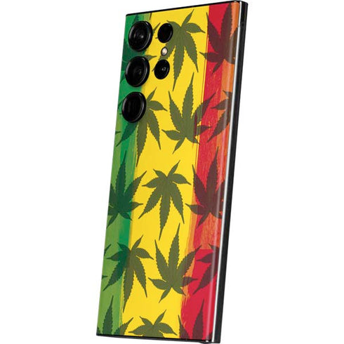 Marijuana Rasta Pattern Galaxy Skins